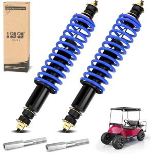 image10L0L Heavy Duty Coil FrontRear Shock Absorber Kit for EZGO TXT Medalist Marathon ST350 1994up Golf Cart OEM 70630G01 RedBlue