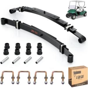 image10L0L Heavy Duty Golf Cart Rear Leaf Spring Kit  4leaf Spring with Bushings ampamp Sleeves for EZGO TXT Golf Cart 19952013