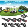 image10L0L 4PCS Universal Retractable Golf Cart Seat Belt Kit for Yamaha EZGO Club Car Fits Front Rear Seat Not Include Bracket