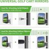 image10L0L Golf Cart Folding Side Mirror and Panoramic Rear View Mirror Kit for Yamaha EZGO Club Car