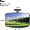 image10L0L Golf Cart Mirror 9575quot Large Radian Extra Wide Panoramic Golf Cart Rear View Mirror Black Fits for Yamaha EZGO Club Car