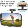 image10L0L Golf Cart Mirror 9575quot Large Radian Extra Wide Panoramic Golf Cart Rear View Mirror Black Fits for Yamaha EZGO Club Car