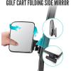 image10L0L Golf Cart Mirrors Universal Convex Rear View Folding Side Mirror for Yamaha Club Car EZGO Adjustable 180 HD Glass MirrorsBlack