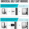 image10L0L Golf Cart Mirrors Universal Convex Rear View Folding Side Mirror for Yamaha Club Car EZGO Adjustable 180 HD Glass MirrorsBlack