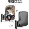 image10L0L Golf Cart Mirrors Universal Convex Rear View Folding Side Mirror for Yamaha Club Car EZGO Adjustable 180 HD Glass MirrorsBlack