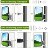 image10L0L Newest Golf Cart Mirrors Folding Side and Panoramic Rear View Mirror Kit for Yamaha Club Car EZGO Eliminate Blind Spots Clear Convex Style