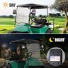 image10L0L NoDrill Golf Cart Mirrors  Universal Fit for Yamaha EZGO Club Car  Foldable ampamp VibrationProofFlag Reflective Sticker Back
