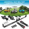 image10L0L Universal 2 Passenger Golf Cart Seat Belt Bracket Kit for EZGO Club Car Yamaha Fits Front Seat with Bracket2 pointUniversal