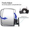 image10L0L Universal Golf Cart Side Mirrors for Yamaha Club Car EZGO Folding Side View Mirror Extra Wide 180 Degree Large Panoramic Mirrors