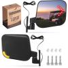 imageGolf Cart Side Mirrors with Turn Signal LightRear View Mirror for Club Car EZGO Yamaha Gas ampamp ElectricGolf cart must be drilled and have turn signal headlights