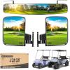 image10L0L Golf Cart Folding Side Mirror and Panoramic Rear View Mirror Kit for Yamaha EZGO Club Car