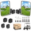 image10L0L NoDrill Golf Cart Mirrors  Universal Fit for Yamaha EZGO Club Car  Foldable ampamp VibrationProofBlack Back
