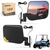 imageGolf Cart Side Mirrors with Turn Signal LightRear View Mirror for Club Car EZGO Yamaha Gas ampamp ElectricGolf cart must be drilled and have turn signal headlights