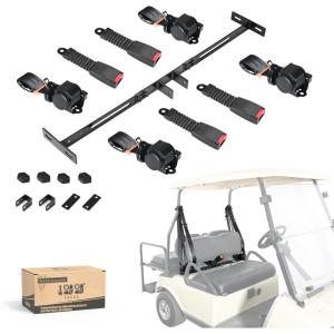 image10L0L Universal 23point Golf Cart Seat Belts 42quot Retractable Belts with Bracket StreetLegal Upgrades Fits 22 42 Passenger for Yamaha EZGO TXT RXV Club Car DS Most Golf Carts FrontRear Seat3point ONLY Fit EZGO TXT  Club Car DSPrecedent