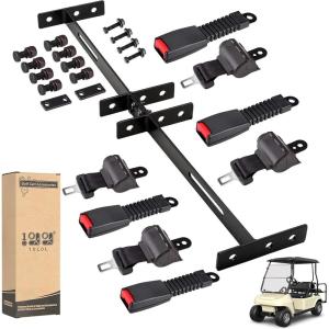 image10L0L Universal 23point Golf Cart Seat Belts 42quot Retractable Belts with Bracket StreetLegal Upgrades Fits 22 42 Passenger for Yamaha EZGO TXT RXV Club Car DS Most Golf Carts FrontRear Seat2point Universal Fit