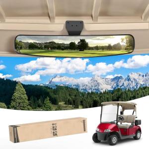 image10L0L Universal Adjustable Golf Cart Panoramic Rear View Mirror Rotatable 270 Rotation 165quotWide Angle Full Rearview Golf Cart Mirror for EZ Go Club Car Yamaha