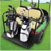 image10L0L Upgraded Golf Bag Stand Attachment Adjustable Rear Cart Bag Holder for Yamaha EZGO and Club Car NoDrilling Required Club Rack with Etra Strap