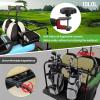 image10L0L Upgraded Golf Bag Stand Attachment Adjustable Rear Cart Bag Holder for Yamaha EZGO and Club Car NoDrilling Required Club Rack with Etra Strap