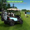 image10L0L Upgraded Golf Bag Stand Attachment Adjustable Rear Cart Bag Holder for Yamaha EZGO and Club Car NoDrilling Required Club Rack with Etra Strap
