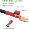 image10L0L 4 AWG 25Inch Battery Cables Set for Golf Cart 2ft Power Battery Inverter Cable Wire 4 Gauge x 2ft
