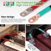 image10L0L 4 AWG 25Inch Battery Cables Set for Golf Cart 2ft Power Battery Inverter Cable Wire 4 Gauge x 2ft