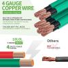 image10L0L 4 AWG 25Inch Battery Cables Set for Golf Cart 2ft Power Battery Inverter Cable Wire 4 Gauge x 2ft