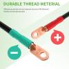 image10L0L 4 AWG 25Inch Battery Cables Set for Golf Cart 2ft Power Battery Inverter Cable Wire 4 Gauge x 2ft