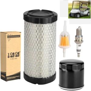 image10L0L Golf Cart Tune Up Kit for EZGO RXV 2008up ampamp TXT 2010up Gas Carts with Kawasaki Motor Air Fuel Oil Filter 28463G01 72084G01 607454 Spark Plug 607462