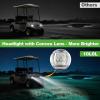 image10L0L Deluxe Golf Cart Light Kit for Yamaha G14 G16 G19 G22 Full Headlight Taillight with RGB Daytime Running Lamp Low High Beam Turn Signal Horn Brake Pad Hazard Light Function