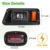 image10L0L Deluxe Golf Cart Light Kit for Yamaha G14 G16 G19 G22 Full Headlight Taillight with RGB Daytime Running Lamp Low High Beam Turn Signal Horn Brake Pad Hazard Light Function