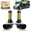 image10L0L 881 Golf Cart Headlight Bulb Lights for EZGO Club Car DS Precedent Super Bright Fog Light Bulbs Golf Cart Light Kit White Must Input 12V Pack of 2