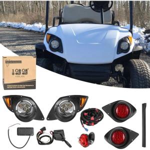 image10L0L Golf Cart Light Kit for Yamaha G29 Drive 2007up Headlights Taillights Turn Signals Hazard Brake Lights Horn