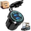 image10L0L Golf Cart Quick Charge 30 Outlet Dual USB Charger Socket for Yamaha EZGO Club Car 12V Input Double USB Ports Waterproof