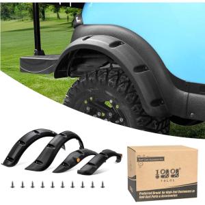 image10L0L Front Rear Fender Flares for Club Car Precedent Golf Cart with Stainless Steel Screws Set of 4Not Fit Modified Models