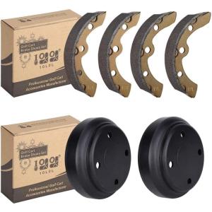 image10L0L Golf Cart Brake Drums ampamp Brake Shoes for Club Car Precedent 2004Up and DS 1995Up Replace Golf Cart Brake Maintenance Kit OEM 101791101 101823201 10603
