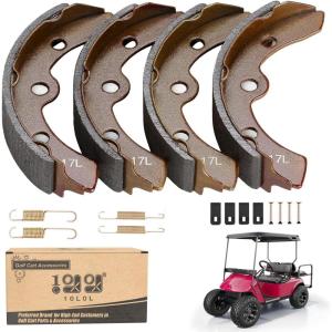 image10L0L Golf Cart Brake Shoes Kit for Club Car DS ampamp Carryall 19811994 OEM 101146302 101880701 EZGO XISerial 19831986 Yamaha G1 19781980 etc