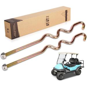 imageGolf Cart Battery Hold Down Rod with Nuts for Club Car Precedent Electric Years 20085  Up Replace OEM 103357701 103374801 2Pack
