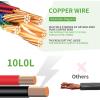 image10L0L Golf Cart Heavy Duty Battery Cables Wiring Kit 4 Gauge Fits Club Car DS Precedent Tempo Onward 36V or 48V 14 Inch 5PackStyleB