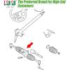 image10L0L Steering Rack Assembly for EZGO RXV 2008up Gas ampamp Electric Golf Carts OEM 618329