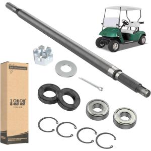 image10L0L Golf Cart Driver Side Rear Axle Shaft with Bearing Seal Kit Fits EZGO TXTMedalist Electric19942013Replace OEM 20377G11