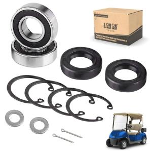 image10L0L Golf Cart Rear Axle Bearing ampamp Seal for EZGO Marathon Medalist ampamp TXT and RXV Electric Carts 1978 UP Bearing Shaft Kit Replace OEM 611931 620343 70181G0115112G1 230889 8270578