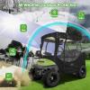 image10L0L Golf Cart Driving Enclosures 2 Passenger for Club Car DS ampamp Precedent 4Sided Clear Window and Oxford Cloth Snow Golf Cart Rain Covers All Weather Waterproof Windproof