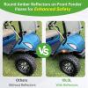 image10L0L 4PCS Golf Cart Fender Flares for Yamaha G29 EZGO TXTRXV Club Car DSPrecedent  Heavy Duty ABS Plastic Mud Guards with Reflectors ampamp Stainless Steel HardwareFor Yamaha G29  Drive 20072016