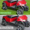 image10L0L 4PCS Golf Cart Fender Flares for Yamaha G29 EZGO TXTRXV Club Car DSPrecedent  Heavy Duty ABS Plastic Mud Guards with Reflectors ampamp Stainless Steel HardwareFor EZGO RXV 20082015