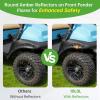 image10L0L 4PCS Golf Cart Fender Flares for Yamaha G29 EZGO TXTRXV Club Car DSPrecedent  Heavy Duty ABS Plastic Mud Guards with Reflectors ampamp Stainless Steel HardwareFor Club Car Precedent 2004  UP