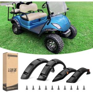 image10L0L 4PCS Golf Cart Fender Flares for Yamaha G29 EZGO TXTRXV Club Car DSPrecedent  Heavy Duty ABS Plastic Mud Guards with Reflectors ampamp Stainless Steel HardwareFor Yamaha G29  Drive 20072016