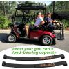 image10L0L Heavy Duty Golf Cart Rear 2Leaf Tapped Leaf Springs Set with Bushing Kit U Bolts Nuts Fits EZGO RXV Golf Cart 20082013 OEM 603498 604494 2Pack