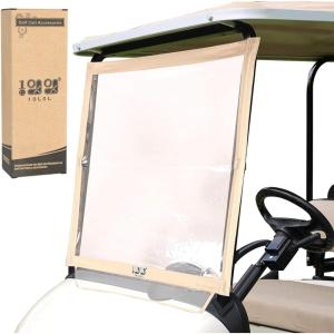 image10L0L Golf Cart Foldable Windshield for EZGO RXV Portable Clear Film PVC ImpactResistant Windproof