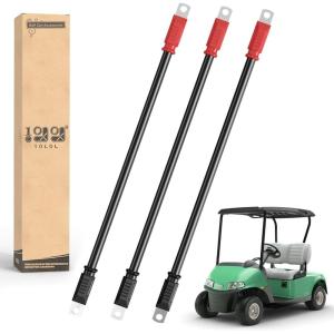 image10L0L Battery Cable for EZGO RXV ampamp Club Car Precedent 48V Golf Cart 4x12V Batteries 4Gauge 16 Inch 3 PCS16 mm