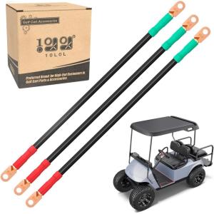 image10L0L Battery Cable for EZGO RXV ampamp Club Car Precedent 48V Golf Cart 4x12V Batteries 4Gauge 16 Inch 3 PCS25 mm